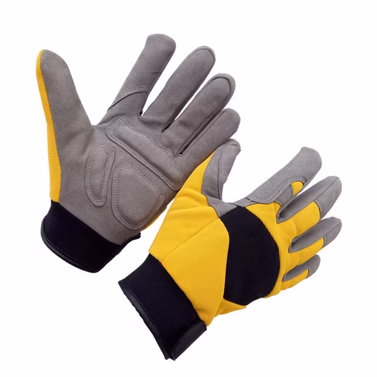 Hand Gloves Impacted Palm Silicone Grip Auto Mechanics Glove