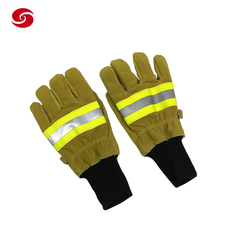 Military Heat Resistant Firefighting Firefighter Fireman Gloves Emergency Fire Rescue Protictive Safety Gloves