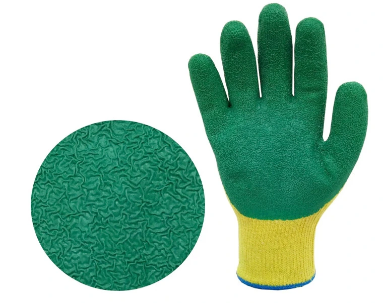 Latex Foam Coated Finger Reinforced Polyester Labor Safety Working Gloves