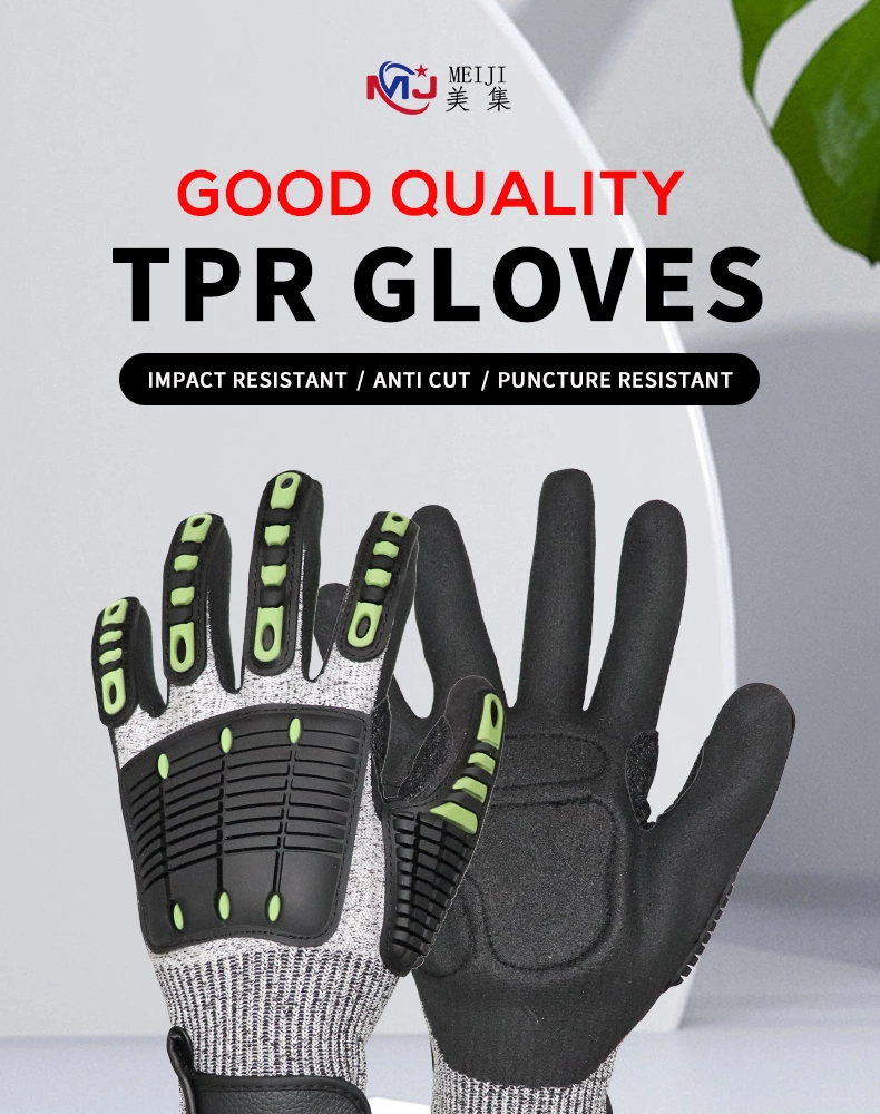 TPR Mechanic Cut Resistant Impact Resistant Gloves