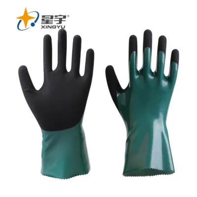 Guanti resistenti agli agenti chimici Industria dei guanti in gomma nitrilica in nylon Xingyu